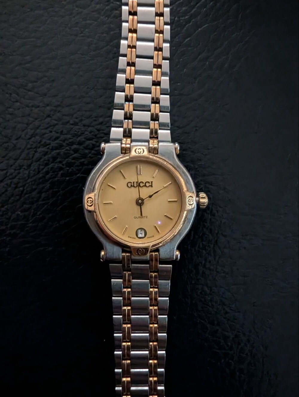 Gucci Two-Tone Silver and Gold Dial Women's Watch